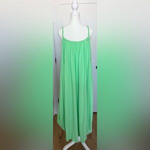Free People Twisted Low Back Midi Dress | Mint Green | XL
